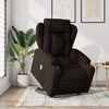 vidaXL Fauteuil inclinable de massage électrique Marron foncé Tissu