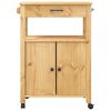 vidaXL Chariot de cuisine MONZA 60x40x88,5 cm bois massif de pin