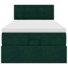 vidaXL Cadre de lit ottoman avec matelas vert fonc&eacute; 90x190 cm velours