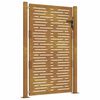 vidaXL Portail de jardin 100x150 cm en acier Corten, design carr&eacute;
