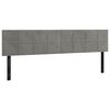vidaXL T&ecirc;tes de lit 2 pcs gris clair 80x5x78/88 cm velours