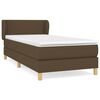 vidaXL Sommier &agrave; lattes de lit avec matelas Marron fonc&eacute; 100x200 cm