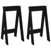 vidaXL Tabourets lot de 2 noir 40x40x75 cm bois massif de pin