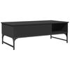 vidaXL Table basse noir 100x50x35 cm bois d'ingénierie et métal