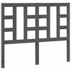 vidaXL T&ecirc;te de lit Gris 126x4x100 cm Bois massif de pin
