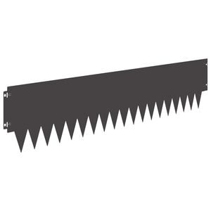 vidaXL Bordure de Pelouse 10 pc 103 x 25 cm Acier Noir