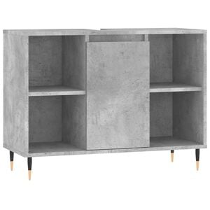 vidaXL Armoire salle de bain gris b&eacute;ton 80x33x60cm bois d'ing&eacute;nierie