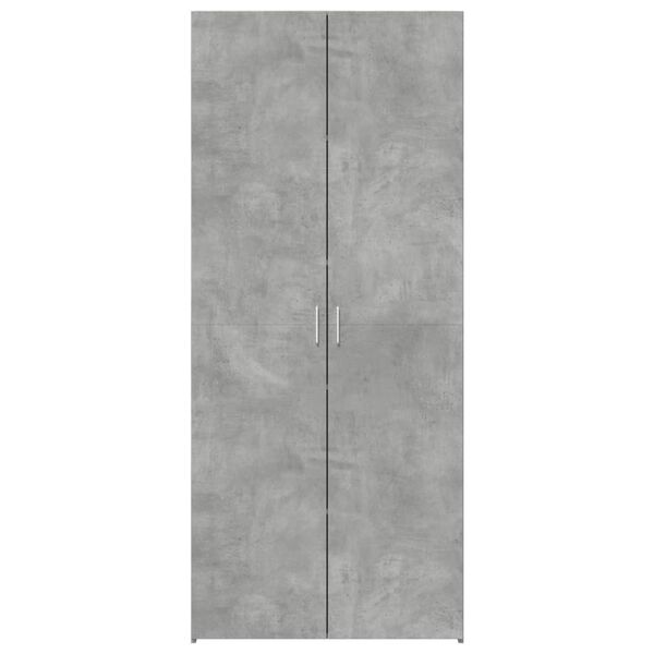 vidaXL Buffet haut gris béton 80x42,5x185 cm bois d'ingénierie