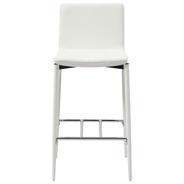 vidaXL Tabourets de bar lot de 2 blanc similicuir