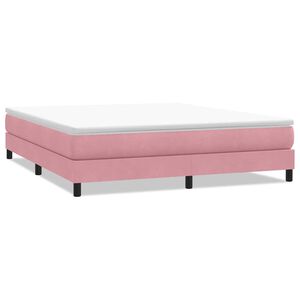 vidaXL Sommier &agrave; lattes de lit sans matelas rose 180x220 cm velours