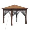 vidaXL Abri de jardin avec 4 parois 2,6 x 2,6 m Beige et Marron