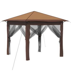 vidaXL Abri de jardin avec 4 parois 2,6 x 2,6 m Beige et Marron