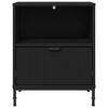 vidaXL Cabinet de chevet 2 pcs Noir 49 x 36 x 61 cm Bois d'ing&eacute;nierie