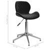 vidaXL Chaise pivotante de salle &agrave; manger Noir Velours