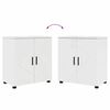 vidaXL Ensemble de mobilier de salle de bain 4 pcs Blanc brillant