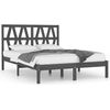 vidaXL Cadre de lit sans matelas gris bois massif 120x200 cm