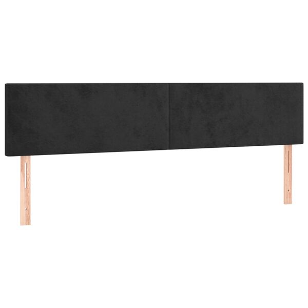 vidaXL Têtes de lit 2 pcs Noir 90x5x78/88 cm Velours