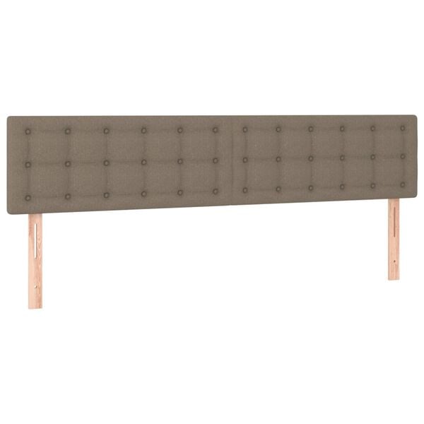 vidaXL T&ecirc;te de lit &agrave; LED Taupe 180x5x78/88 cm Tissu