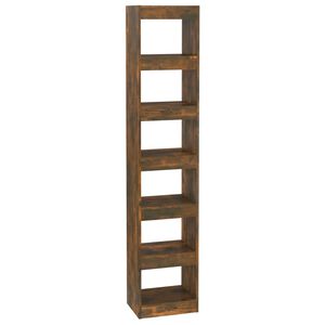vidaXL Biblioth&egrave;que/S&eacute;parateur de pi&egrave;ce Ch&ecirc;ne fum&eacute; 40x30x198 cm