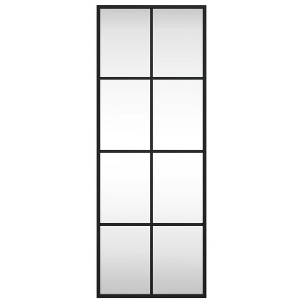 vidaXL Miroir mural noir 30x80 cm rectangulaire fer