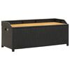 vidaXL Banc de rangement de jardin 120 cm R&eacute;sine tress&eacute;e Noir