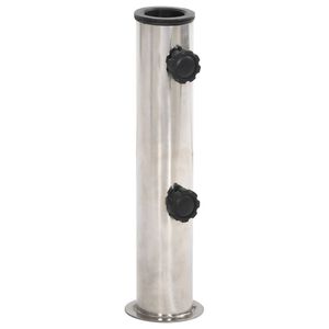 vidaXL Base de parasol pour m&acirc;t &Oslash;38/48 mm argent&eacute; inox