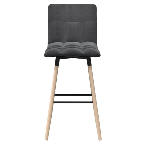 vidaXL Tabouret de bar Gris fonc&eacute; Tissu