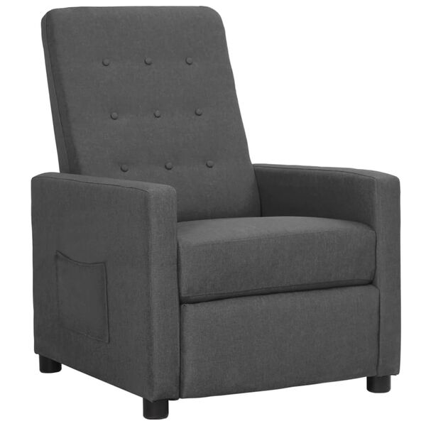vidaXL Fauteuil Gris clair Tissu