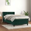 vidaXL Sommier &agrave; lattes de lit avec matelas Vert fonc&eacute; 90x200 cm