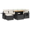 vidaXL Salon de jardin 7 pcs avec coussins noir r&eacute;sine tress&eacute;e