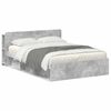 vidaXL Cadre de lit avec rangement Gris b&eacute;ton 140 x 190 cm