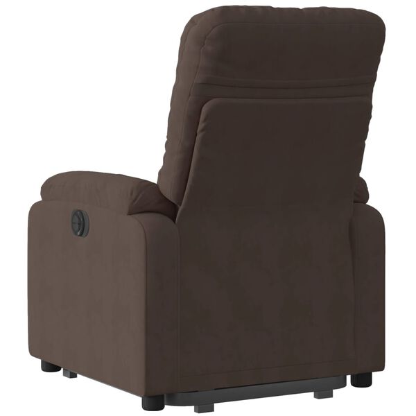 vidaXL Fauteuil inclinable électrique marron tissu microfibre
