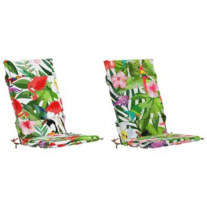 vidaXL Coussins de Chaise &agrave; Dossier Haut en 2 Pi&egrave;ces GEMERT 2 pcs