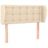vidaXL T&ecirc;te de lit avec oreilles Cr&egrave;me 93x23x78/88 cm Tissu