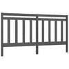 vidaXL T&ecirc;te de lit Gris 186x4x100 cm Bois massif de pin
