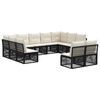vidaXL Ensemble de canap&eacute; de jardin 11 pc 11 place Noir polyrotin