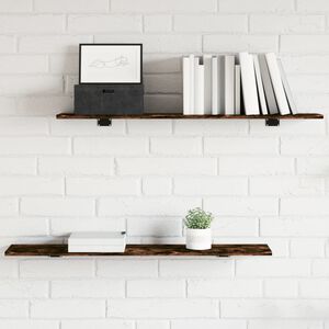vidaXL &Eacute;tag&egrave;res murales 4pcs ch&ecirc;ne fum&eacute; 100x20x1,5cm bois d'ing&eacute;nierie