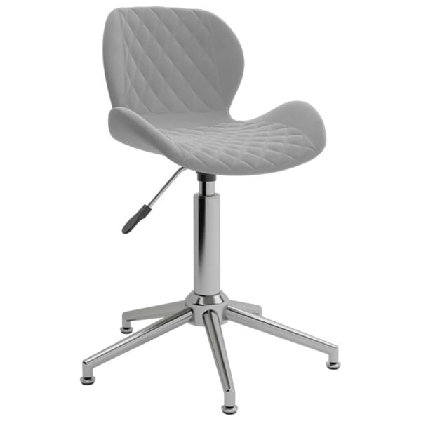 vidaXL Chaises pivotantes &agrave; manger lot de 2 gris clair velours