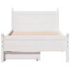 vidaXL Cadre de lit sans matelas blanc 75x190 cm bois de pin massif