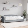 vidaXL Lit de jour avec matelas gris clair 100x200 cm tissu