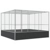 vidaXL Voli&egrave;re argent&eacute; 311x307x212 cm acier