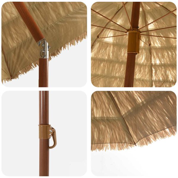 vidaXL Parasol de jardin Naturel 255 x 255 x 255 cm