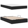 vidaXL Lit avec rangement et matelas Noir 120 x 200 cm Polyester