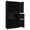vidaXL Armoire de bureau Noir 90x40x180 cm Acier