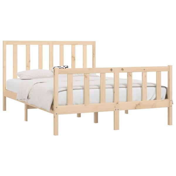 vidaXL Cadre de lit sans matelas 140x200 cm bois massif