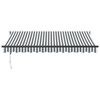 vidaXL Auvent r&eacute;tractable anthracite et blanc 3,5x2,5m tissu/aluminium