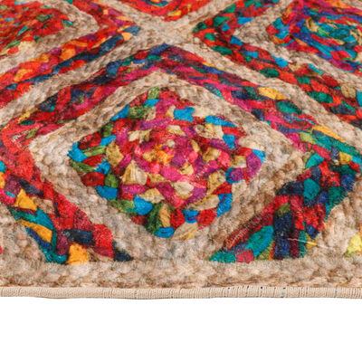 vidaXL Tapis lavable multicolore 120x180 cm antidérapant