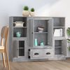 vidaXL Buffets 3 pcs gris b&eacute;ton bois d'ing&eacute;nierie