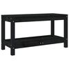vidaXL Banc de jardin noir 82,5x35x45 cm bois massif de pin
