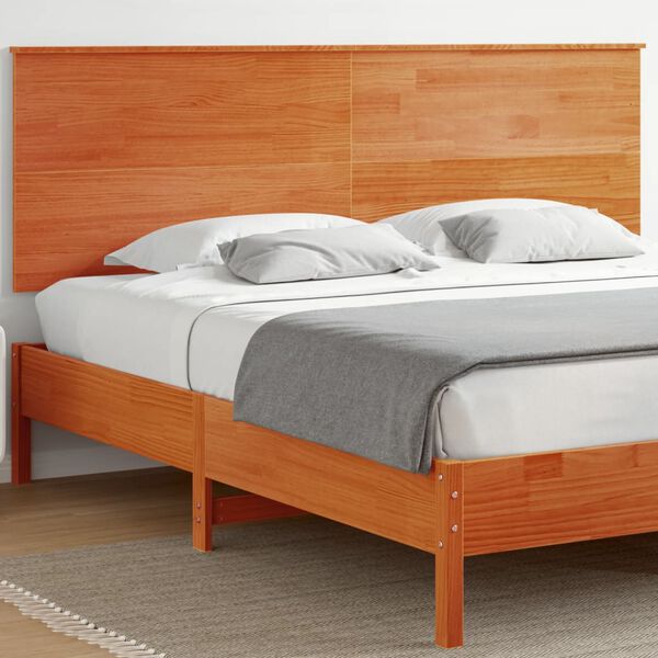 vidaXL T&ecirc;te de lit cire marron 180 cm bois massif de pin